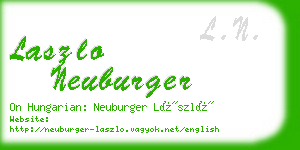 laszlo neuburger business card